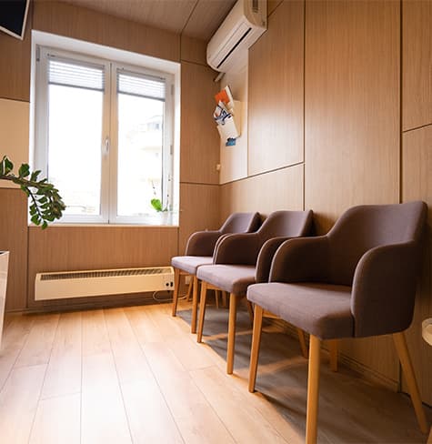 The waiting room of the Jordačević practice